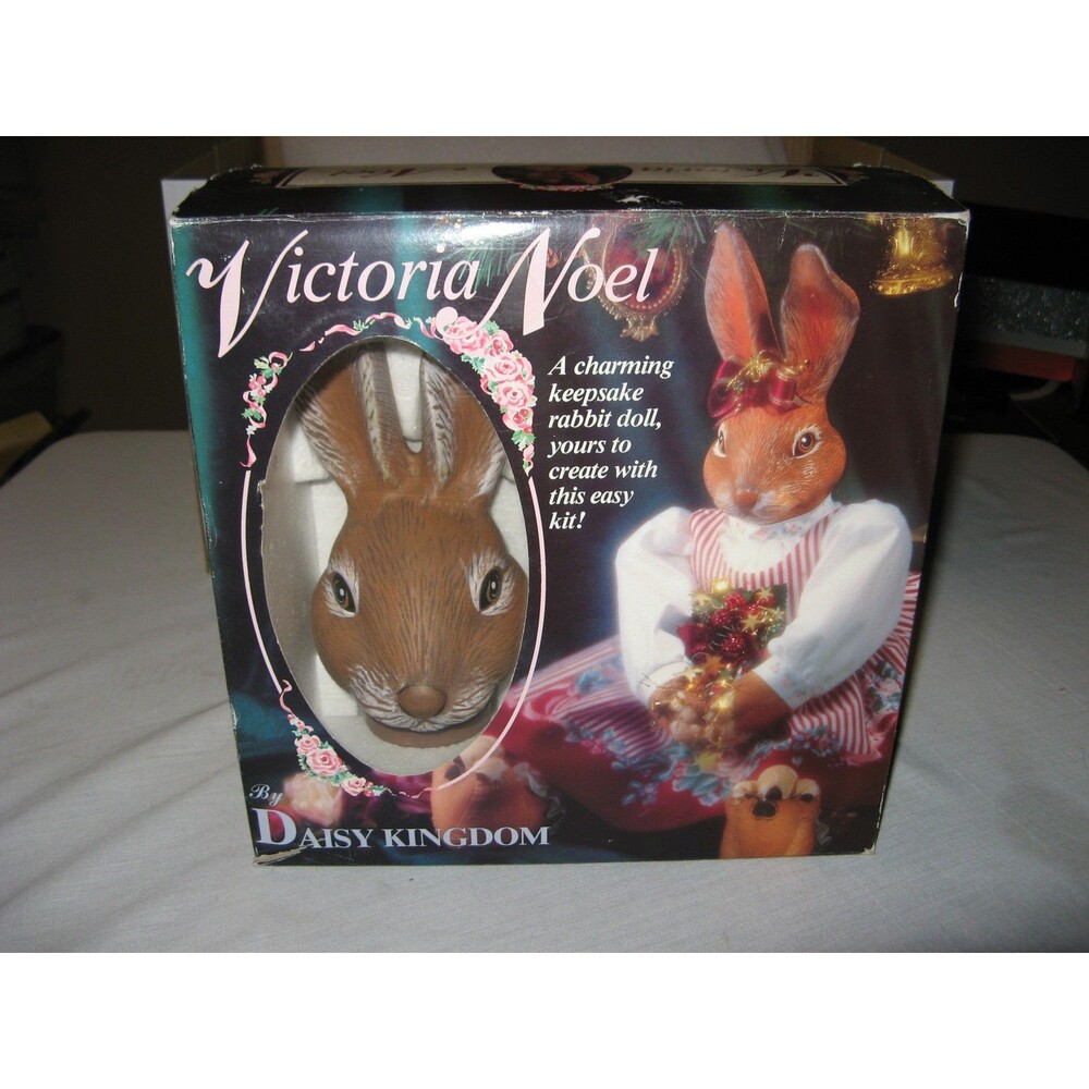 Vintage unused Daisy Kingdom Victoria Noel Rabbit Make Your Own Doll Kit
